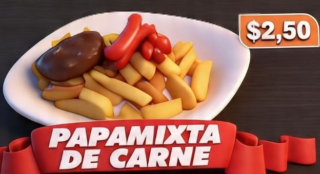 Papa Mixta de Carne
