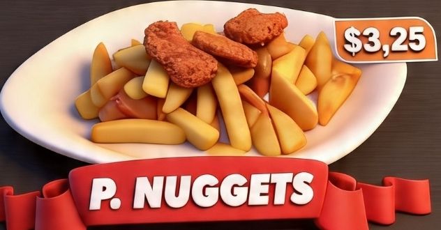 Papas con Nuggets