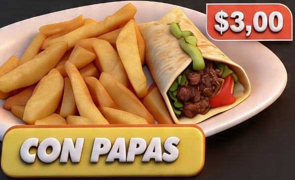 Burrito con Papas