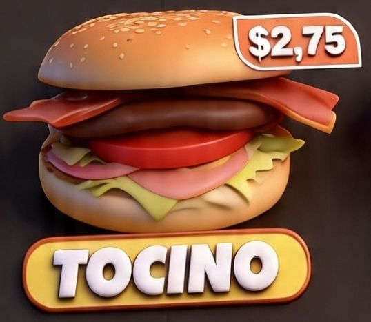 Hamburguesa con Tocino