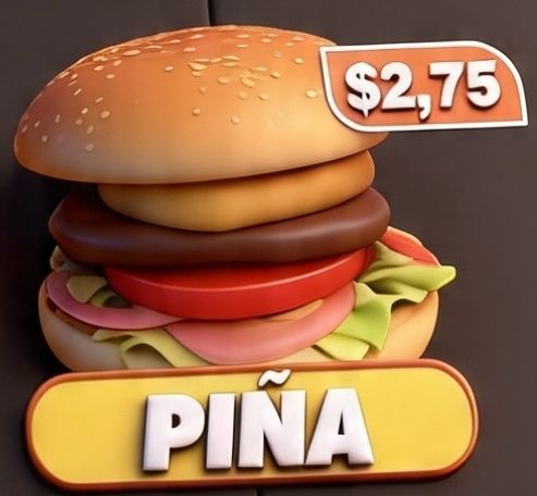 Hamburguesa con Piña