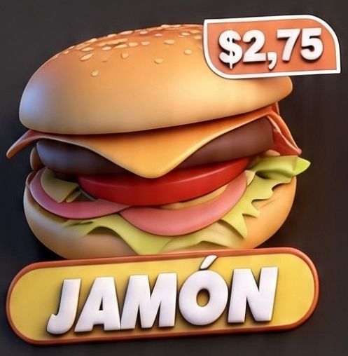 Hamburguesa con Jamon