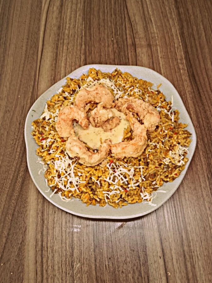 ARROZ MORO CON CAMARÓN
