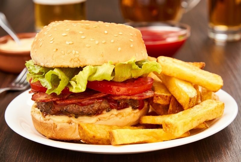 Hamburguesa con tocino