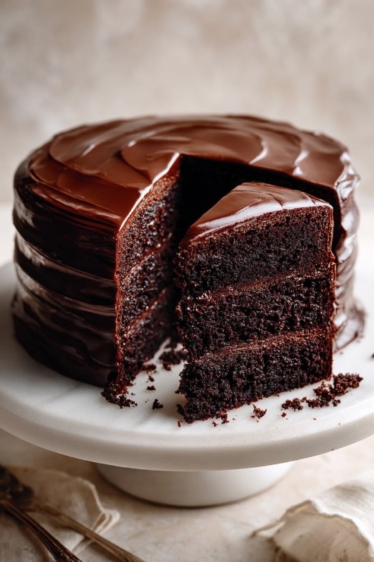 Porción torta de chocolate