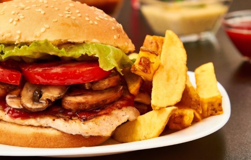 Hamburguesa pollo filet
